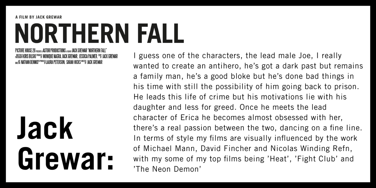 Northern_Fall's tweet photo. What were the inspirations for Northern Fall?

#indie #film #crowdfunding #hull #crime #thriller #fightclub #neondiamond #heat #davidfincher https://t.co/FcT9Jzskle
