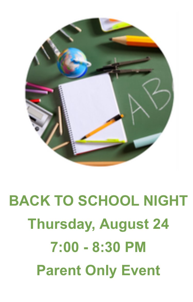 Hey Charger Parents! 🐎
Join us for #CWMS Back to School Night on Thursday, August 24th from 7:00-8:30pm. 
<a href="/cwmsinfo/">Go Chargers!</a> 🏫📚📝🔬🎨