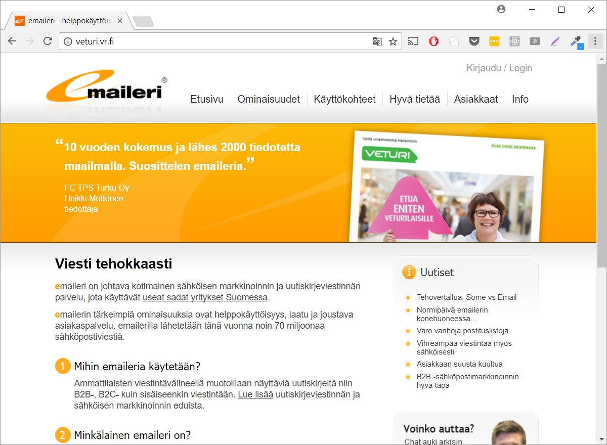 samulik's tweet photo. Menin intuitiolla VR:n Veturiin osoitteeseen https://t.co/dG27eEVUzs. Tuli turkulaisen suoramarkkinointifirman mainos. #vr #failish https://t.co/oFuMfoWUog
