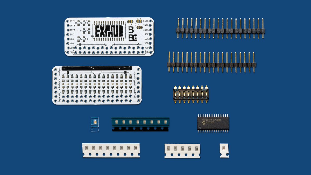 Our latest #BoldportClub project has a Microchip MCP23017 IO expander on it