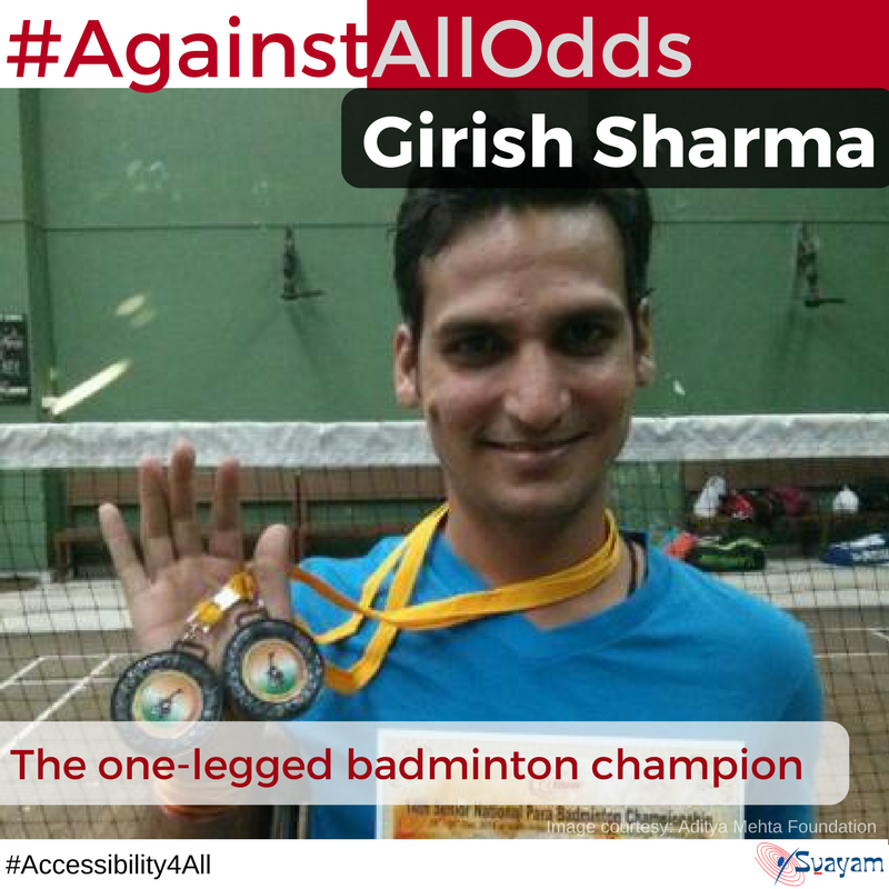 “When I was a child, I used to play Cricket, Football, Badminton with normal children of my age. My disability was nowhere near in my mind."