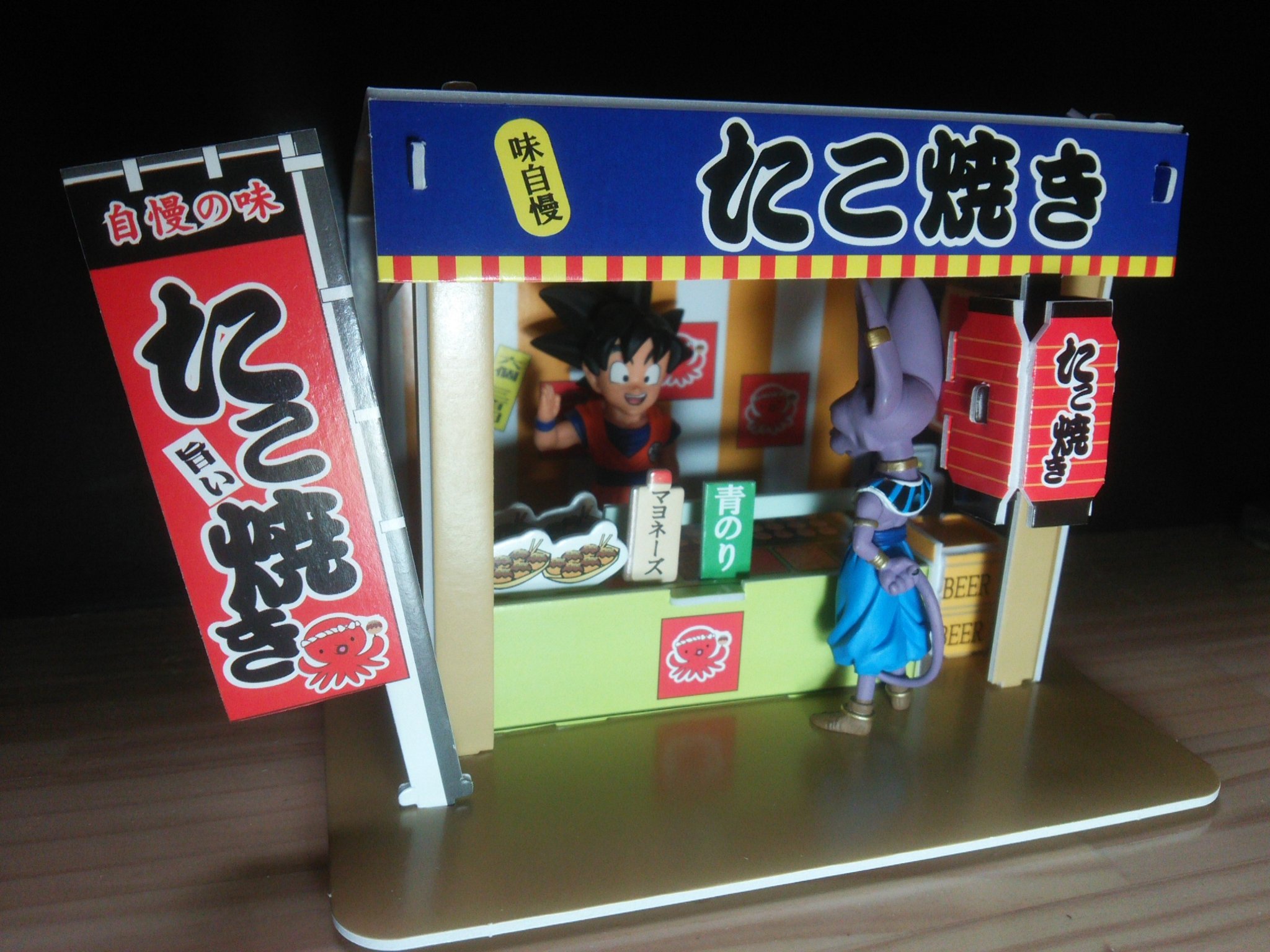 ペキンさん ダイソーで買ってきた工作キットの屋台がワーコレにピッタリのサイズで楽しい 100円とは思えないクオリティ