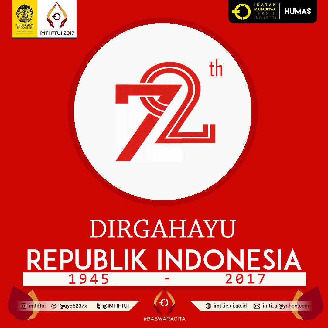 IMTIFTUI's tweet image. Selamat Dirgahayu Republik Indonesia ke-27!