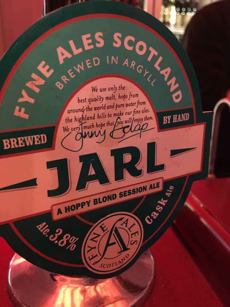 beertwits's tweet photo. Lovely beer from @FyneAles, crisp and refreshing, a textbook session ale, drank it all night! #Edinburgh #aletrail https://t.co/J9Pb6uxHr5