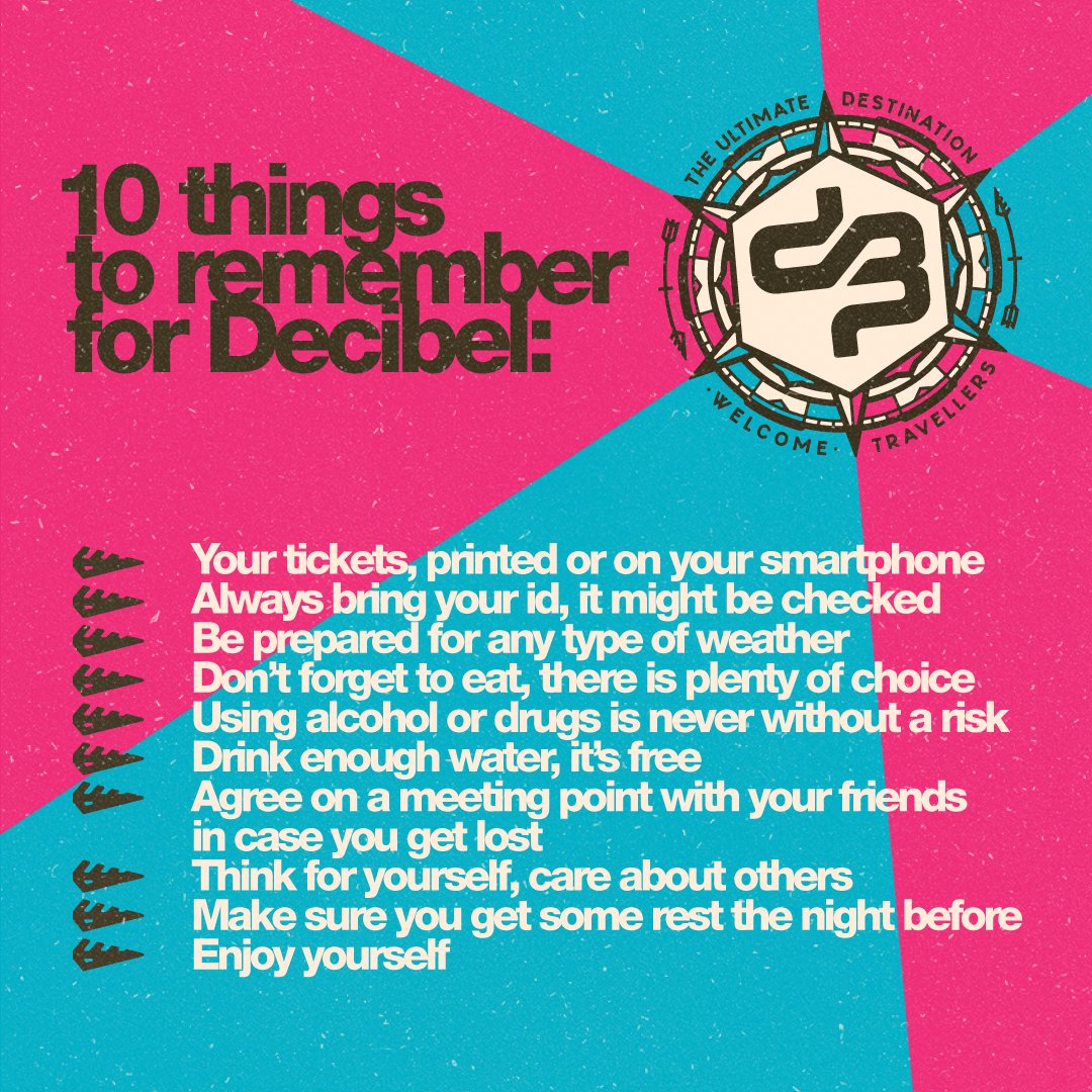 Yes, it's almost time for Decibel outdoor 2017! Be prepared and keep these 10 things in mind. We can't wait <3 #DB17