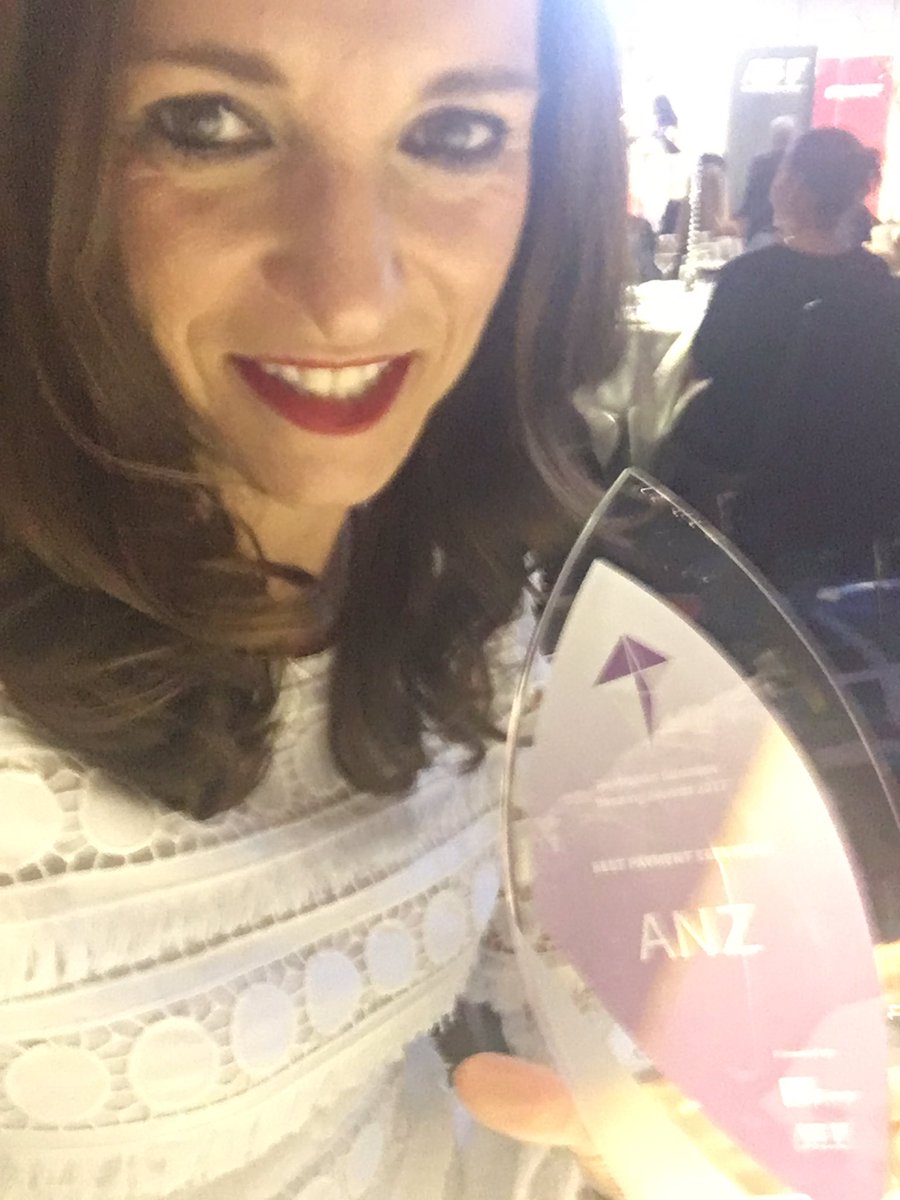 taniamotton's tweet photo. Very proud - ANZ Best Payment Services #ABBS2017 @ANZ_AU https://t.co/h0bzPT6sA5