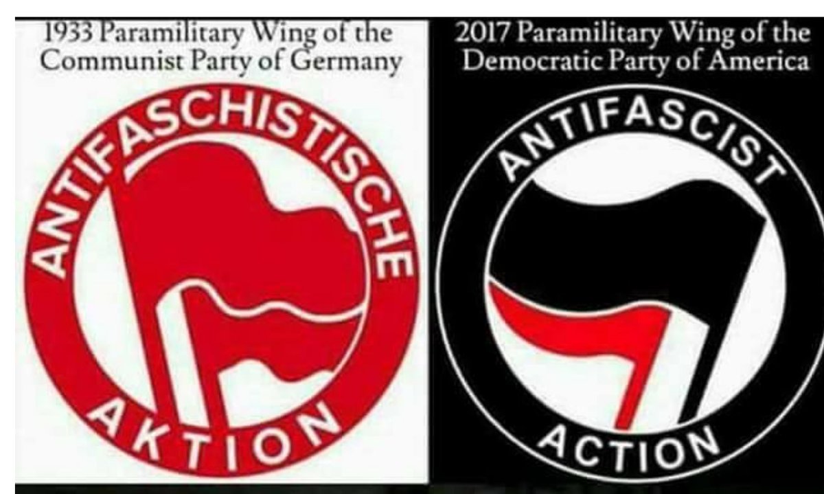 ndrews77's tweet photo. @voxday @JackPosobiec 
Why won't the democrats DISAVOW the violent communist #AltLeft ? https://t.co/5cnZMydgZm