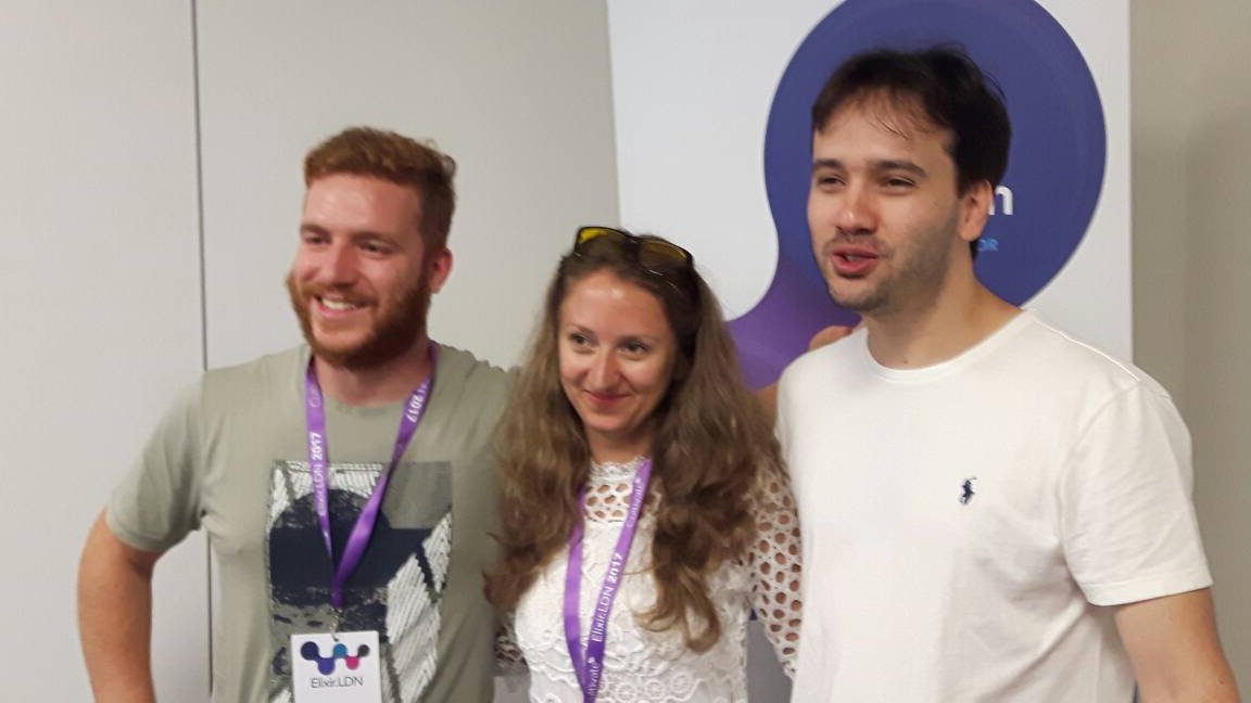 CodeElixirIO's tweet image. .@josevalim @Tetiana12345678 @whatyouhide at #ElixirLDN 2017