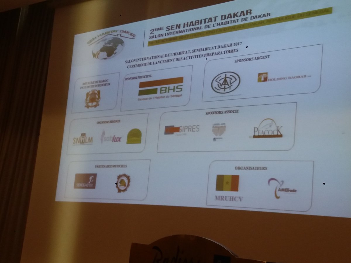 MoussaFaye2's tweet photo. #Senhabitatdakar ceremonie de lancement:Sponsors https://t.co/Tpc02FDfBO