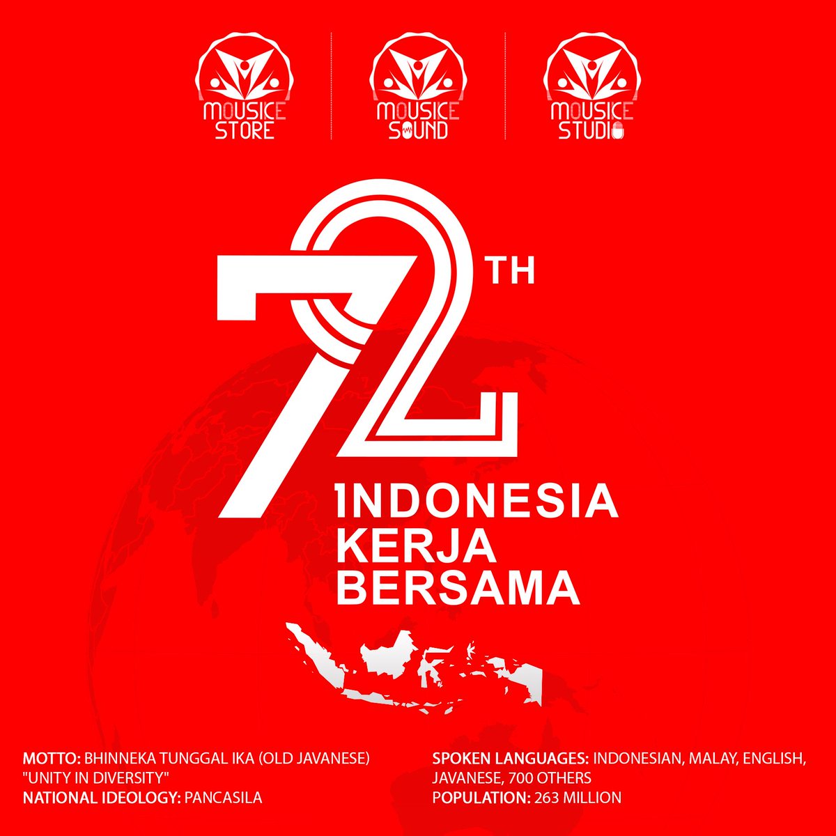 MousikeStore's tweet photo. Selamat Hari Kemerdekaan Republik Indonesia ke-72. #RI72 https://t.co/N35idsePf7