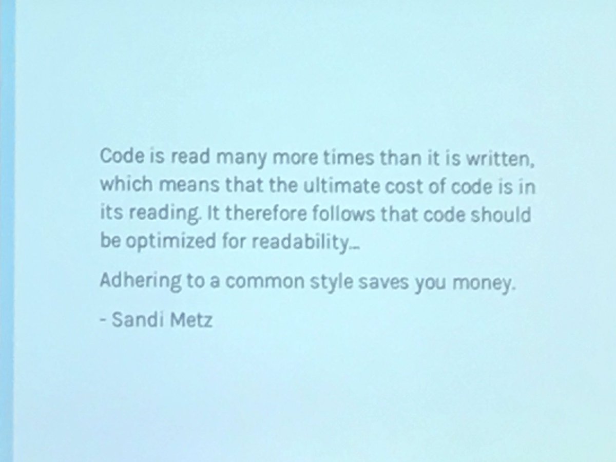 rhwy's tweet image. We should optimize for reading code than writting @louispilfold @sandimetz #ElixirLDN