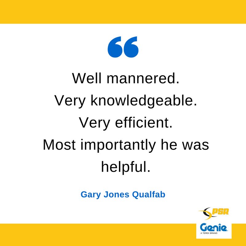PSRGenieUK's tweet photo. Gary Jones of #Qualfab shares his thoughts on #PSR Genie's service #PSRGenie #poweredaccessplatform #accessplatform #aerial https://t.co/M63OWAHXVB