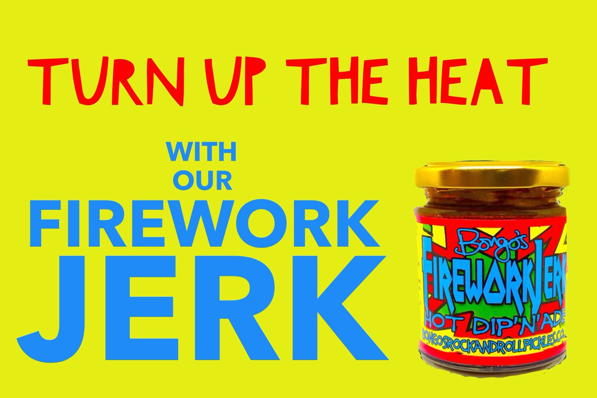 BongosRockNRoll's tweet photo. Turn up the heat! #fireworkjerk grab a jar this weekend @_TheMarketCo #wilmslow #cheshire #homemade #buybongos https://t.co/BMtPRUEanf