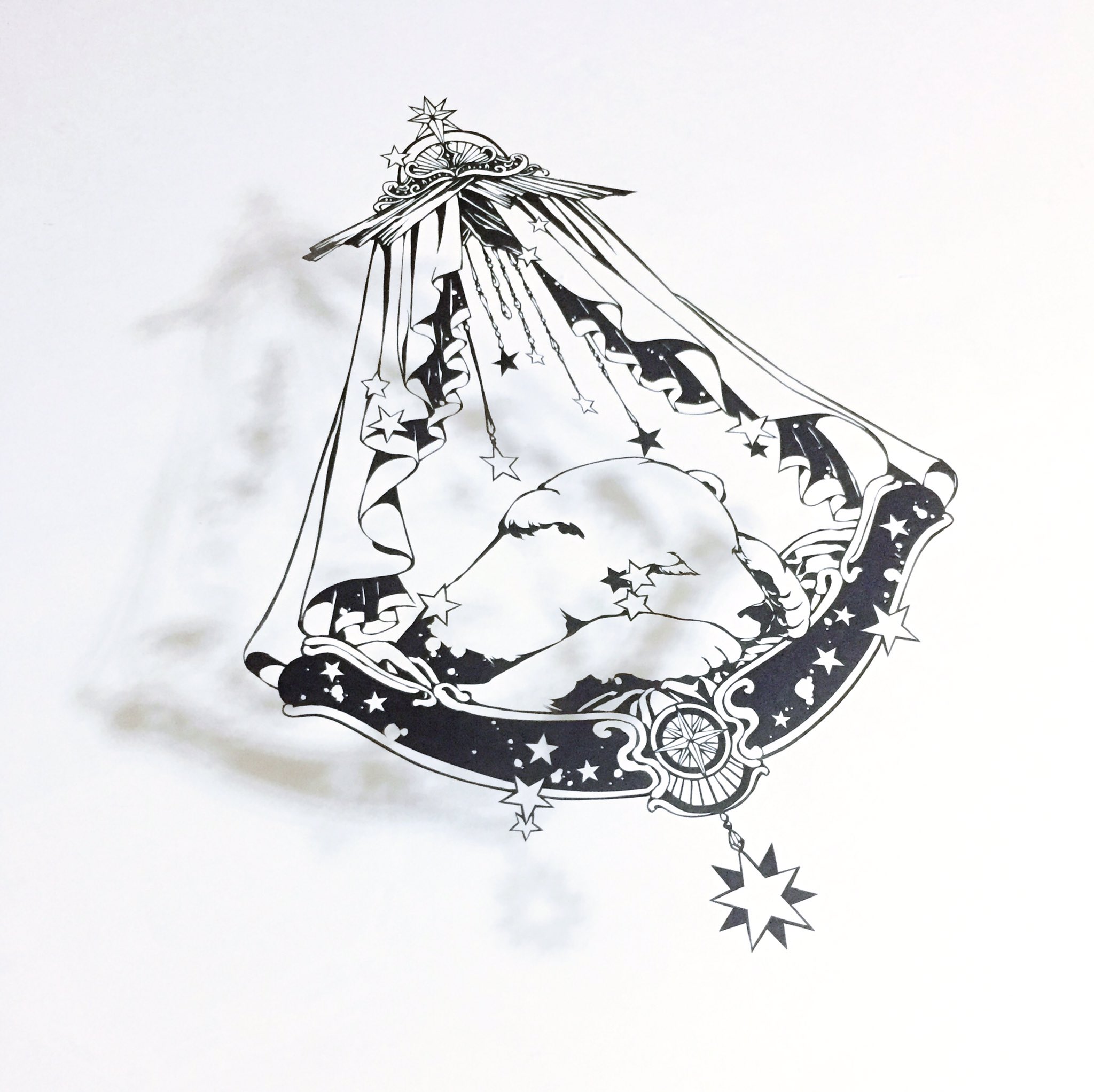 Stella spei ☆希望の星☆ 天使　切り絵　ハンドメイド作品 今季ブランド 切り絵 天使 ☆希望の星☆ spei Stella