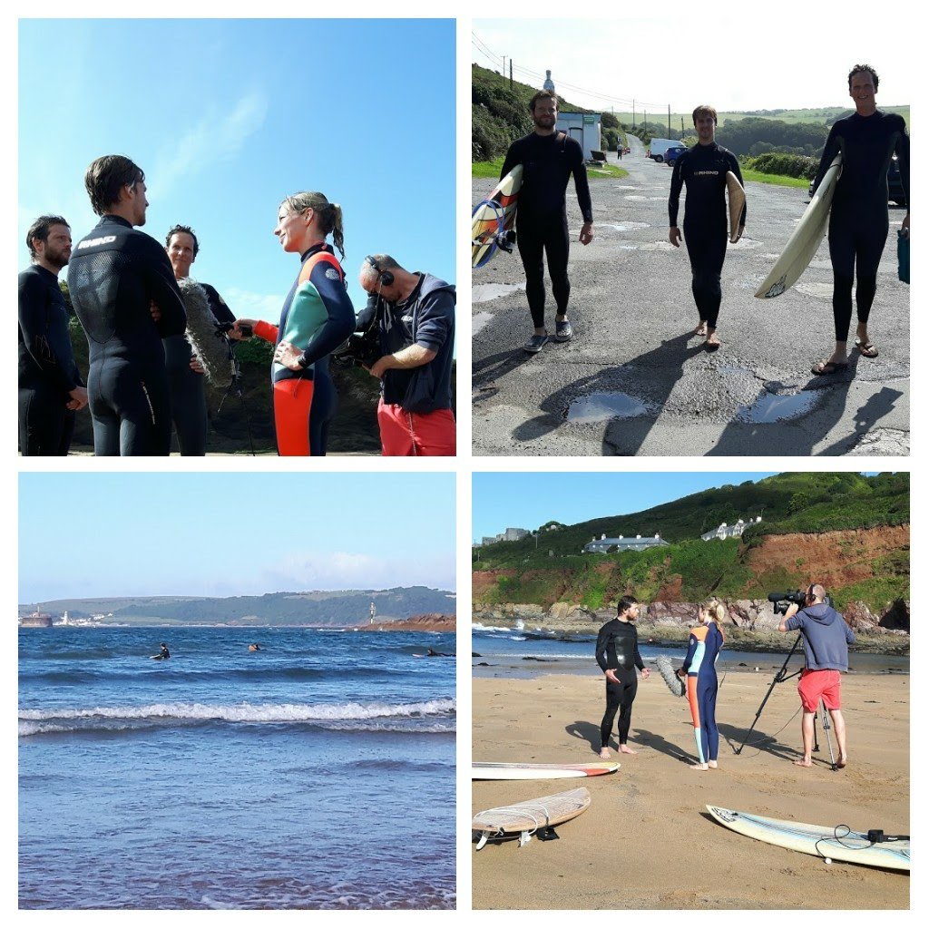 LeedeMora's tweet image. Fun morning doing #SurfScience with the @BBCSpotlight&apos;s @HollyJGreen, @rjbrewin, @DrT_Jackson from @PlymouthMarine. Pics by @shorteee23.