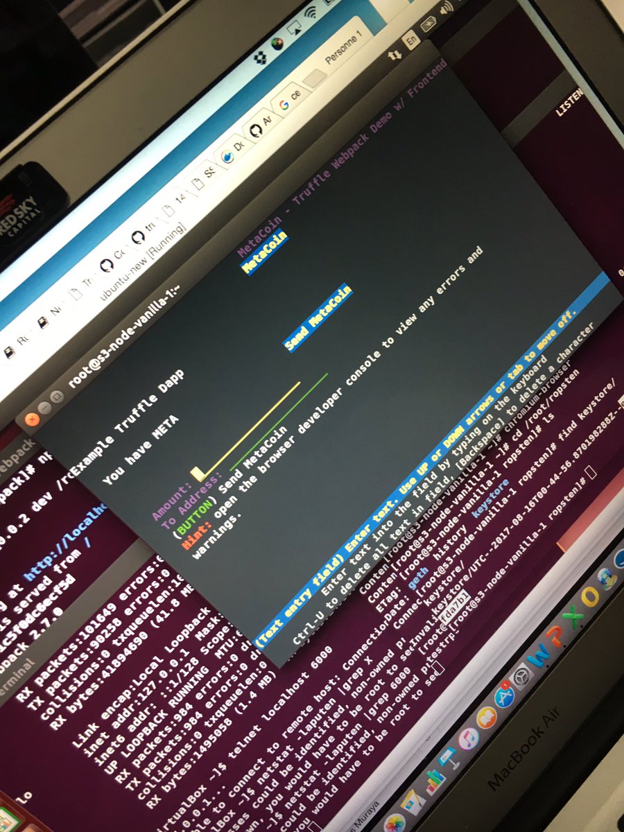 Kwame42's tweet photo. #backToGoodOldDays : Thirst ethereum test using text based browser by @vrancurel https://t.co/JWv6Ztjtn8