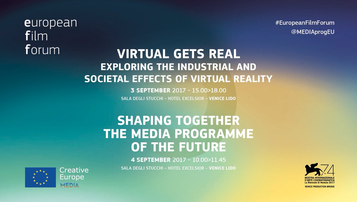 ECDMEDIACat's tweet photo. Nou #EuropeanFilmForum a la 74a edició de @la_Biennale. Es parlarà de Realitat Virtual i el futur del #programaMEDIA https://t.co/qgCmfFt3x4 https://t.co/MCFoZSCs58