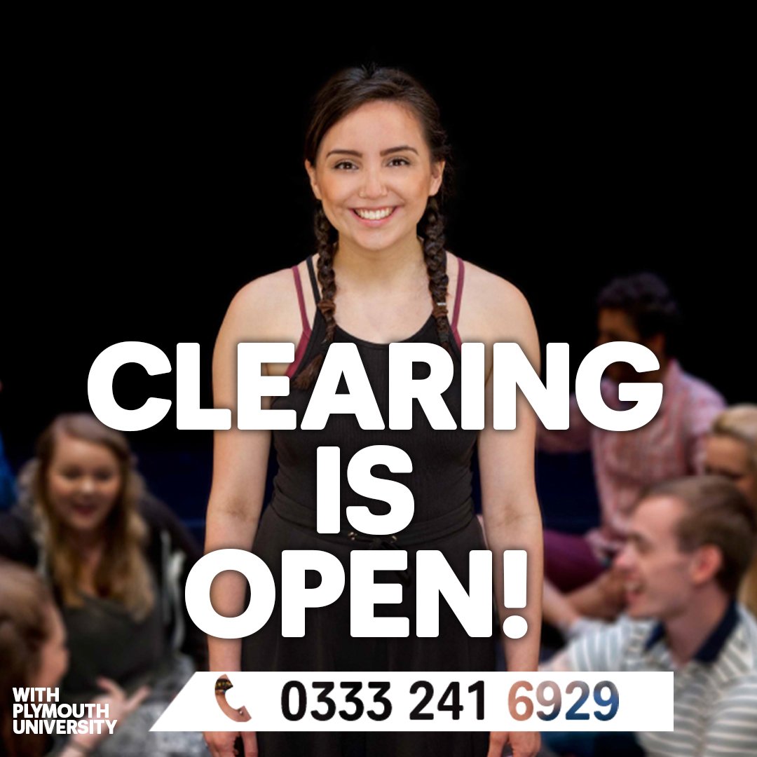 PlymUni's tweet image. We&apos;ve got Clearing Places available! You can get in touch on 0333 241 6929! plymouth.ac.uk/study/clearing…