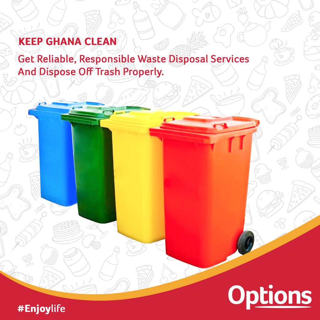 optionsmartgh's tweet photo. Get reliable, responsible waste disposal services and dispose off trash properly. #keepghanaclean #shop 

#OptionsMart, enjoy life! https://t.co/QnlIVbcaA7