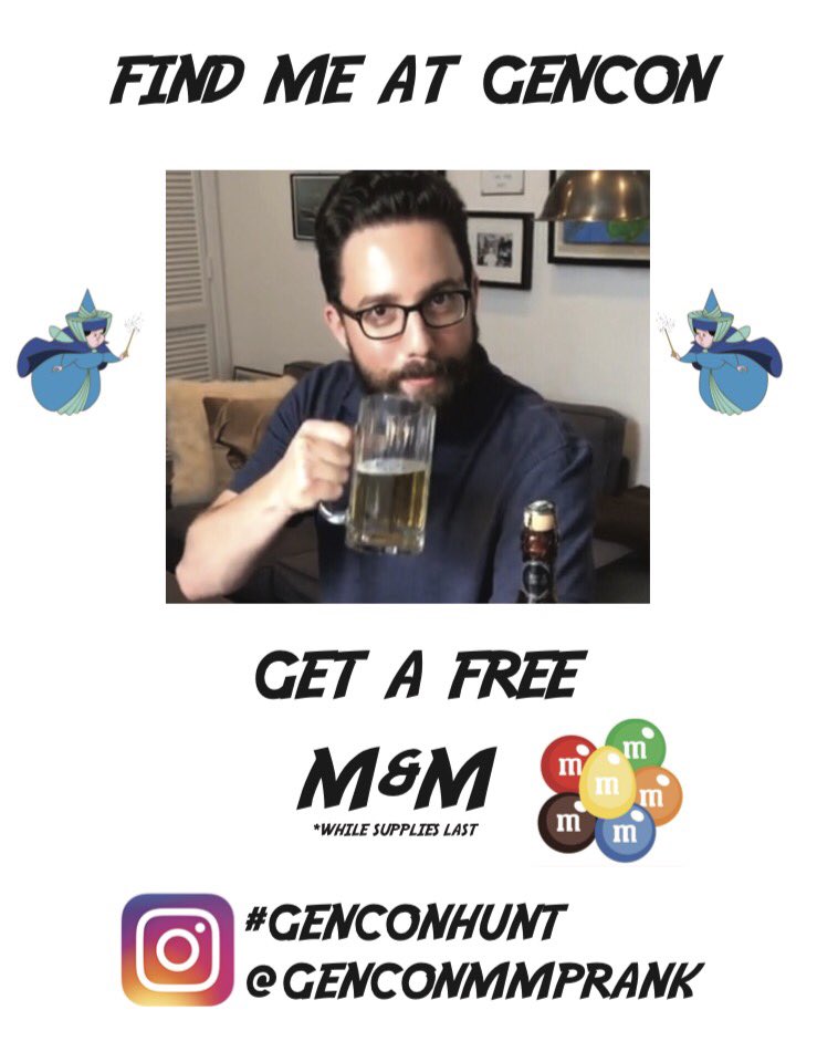 genconmmprank's tweet photo. Find me at Gen Con and you WIN a free M&amp;M! Follow for clues and Retweet to spread the fun! #GenCon50 #gencon #genconhunt https://t.co/zQcye3vjsR