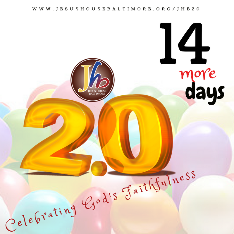 JesusHouseBalt's tweet photo. OUTSTANDING GOD!!! 
It's 14days more before our #20th #celebration. #jhb2.0 #Sept 2-Oct 2 #2017 #Baltimore #Virginia #WashingtonDC #DMV https://t.co/nENefq9eAj