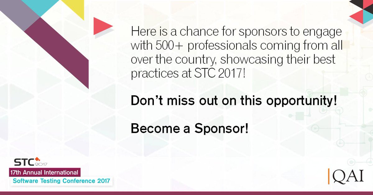 Get your sponsorship kit today! qaistc.com/2017/#sponsors…
