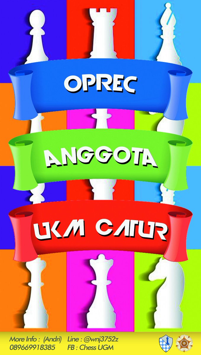 RECRUITMENT UKM CATUR UGM
Hai lur! Oprec UKM Catur UGM 2017 telah dibuka!!

Mau gabung?