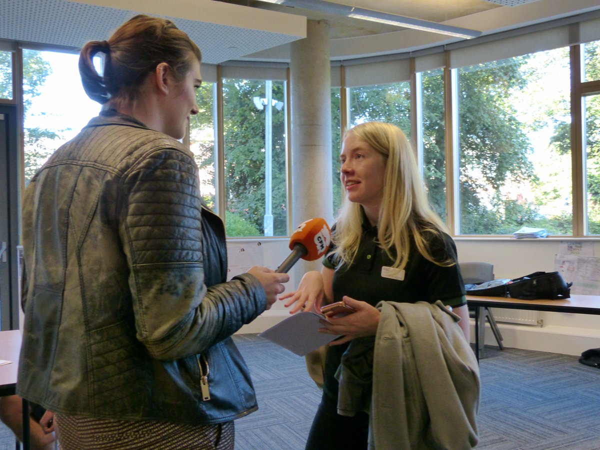 Georgina is headed to <a href="/CumbriaUni/">University of Cumbria</a> to study Nursing. Seen here being interviewed for <a href="/cfmradio/">CFM Radio</a> <a href="/UnitedLearning/">United Learning</a> #alevelresultsday