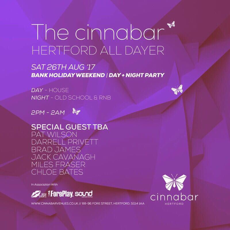 ForePlayEvents's tweet image. Been out the game for a while now.. But we are back, Next Saturday we join @HushEventsUk &amp;amp; #Sound for an all day party at @CinnabarHrtford 🎉