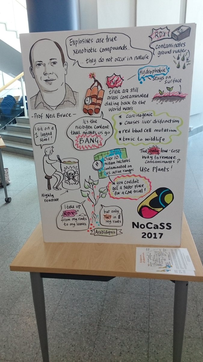 rebeccavosborne's tweet photo. Interesting talk by Prof. Neil Bruce on #explosives and #plants at @NoCaSS_Official -Here are my captures of his talk.  #NoCaSS https://t.co/jso852OaPH