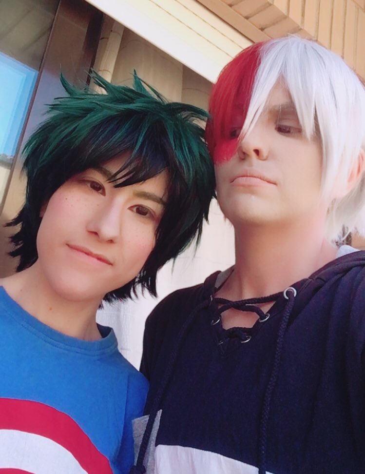 RirensLife's tweet image. PRUEBA MAQUILLAJE Y PELUCA BOKU NO HERO ACADEMIA - DEKU Y TODOROKI