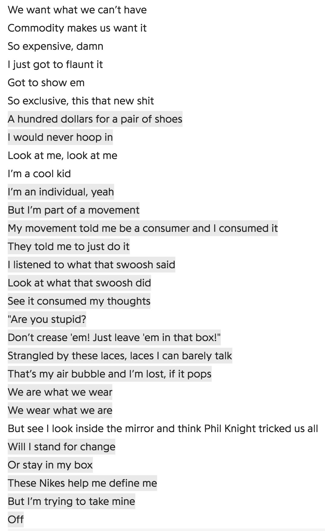 Macklemore Wings Lyrics