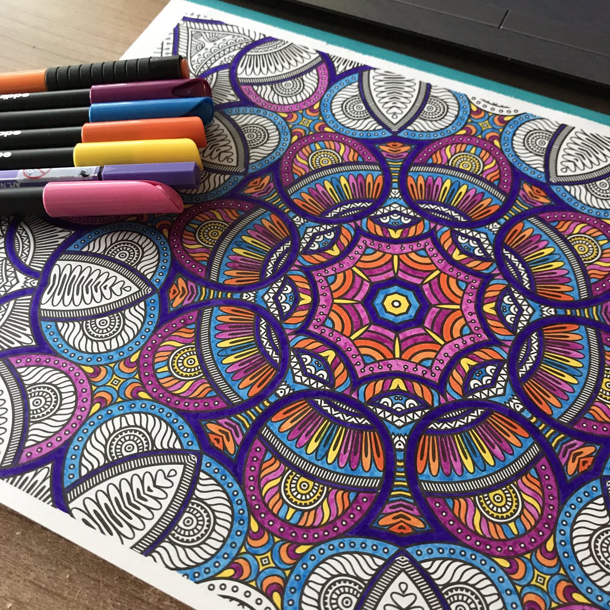 #wip #mandalacoloring #mandalaart #coloringforadults #coloringmasterpiece #my_coloring