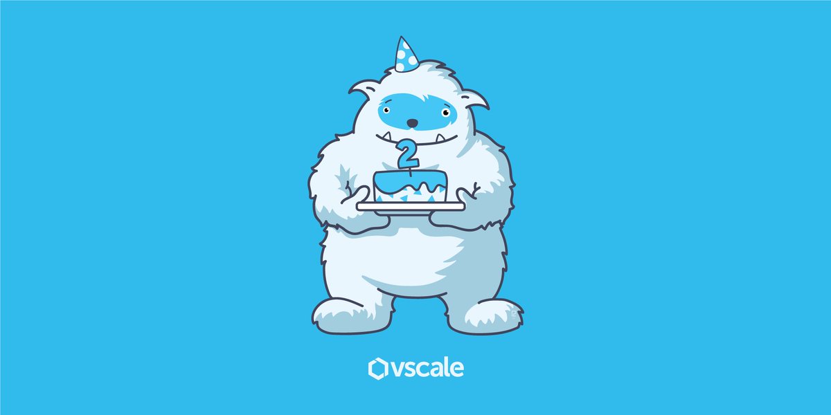 vscale_vscaleio's tweet photo. Vscale 2 года! В честь праздника дарим 50 промокодов BDAY500 на 500 рублей и стикеры с Йети для Telegram https://t.co/yrMlmam783 https://t.co/edBGlCR8hQ
