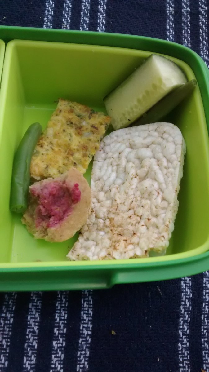 sally_davison's tweet photo. I'm currently being fed chewed cucumber by my 8 month old #babyledweaning Nicer lunch and lunchbox than mine! https://t.co/kgi5YkrmzO