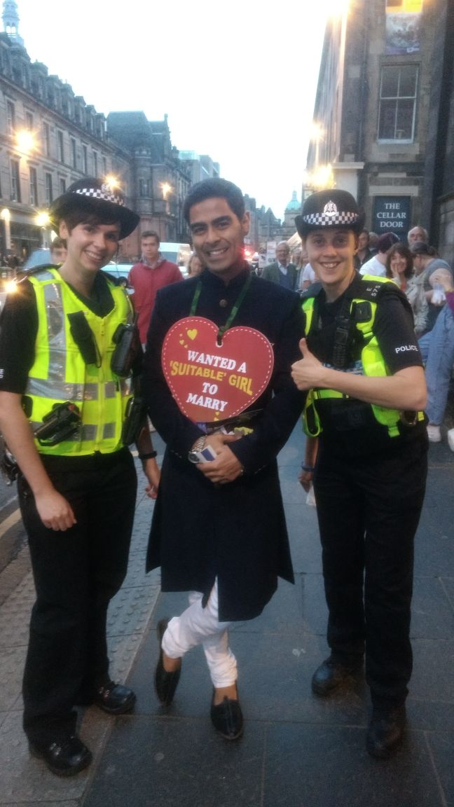 Looks like <a href="/laughterwidravi/">Ravi P Sharma</a> has found his bride... Or is he under arrest? #EdFringe #Iamyourlovestory <a href="/ParadiseGreenUK/">Paradise Green</a>