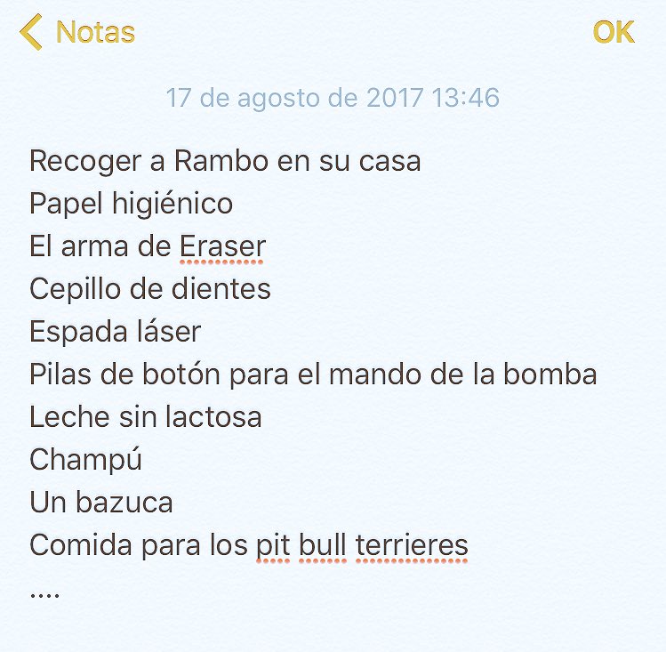 IkerCasillas's tweet photo. Lista de la compra #modelosanchis https://t.co/ZlSsUhRcb4