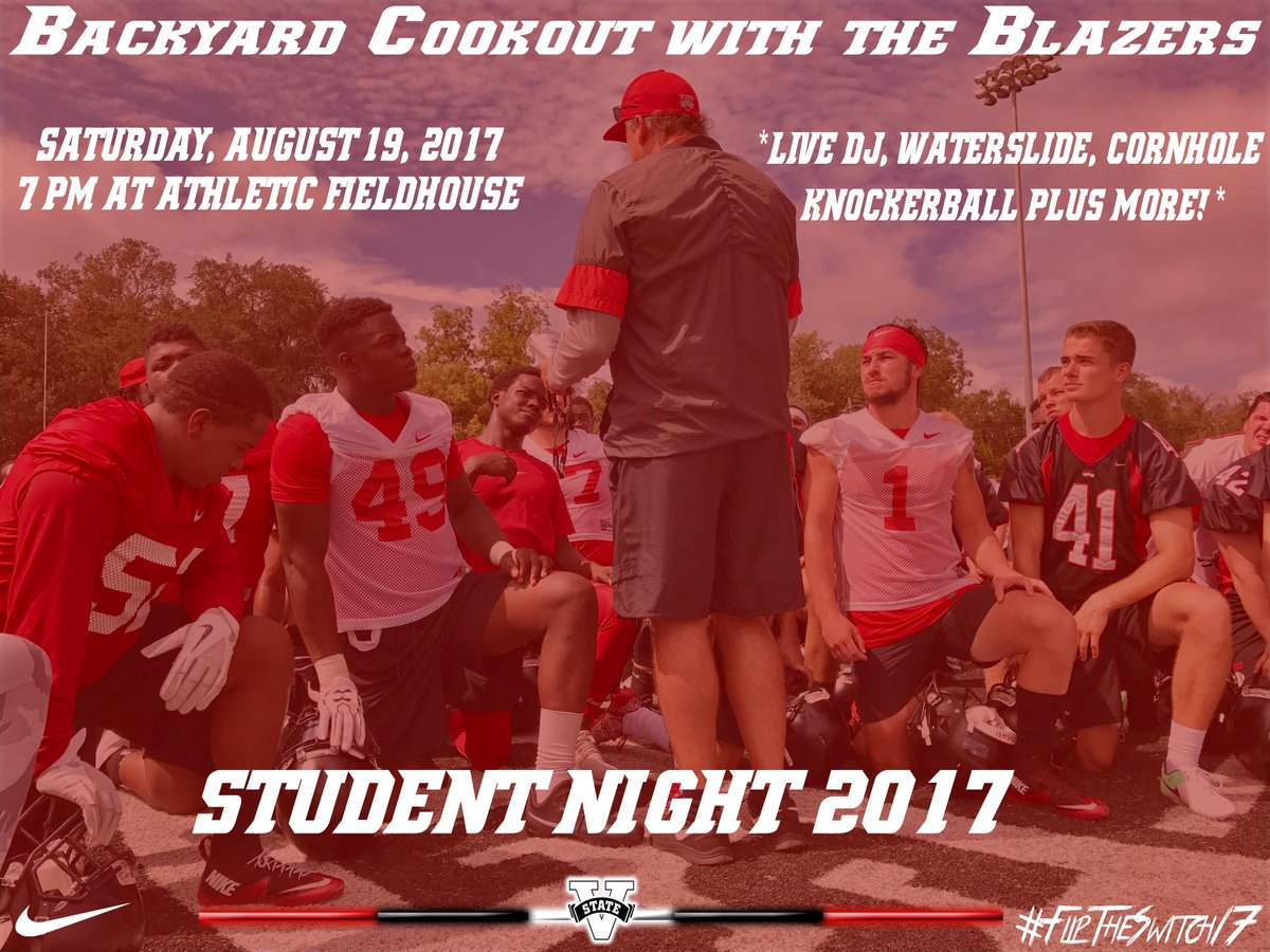 Valdosta State Football (@vstate_football) on Twitter photo CALLING ALL <a href="/VSU_Students/">VSU Students</a> it's time for Student Night 2017! Come out and join us this Saturday for fun, food and football! CALLING ALL <a href="/VSU_Students/">VSU Students</a> it's time for Student Night 2017! Come out and join us this Saturday for fun, food and football!