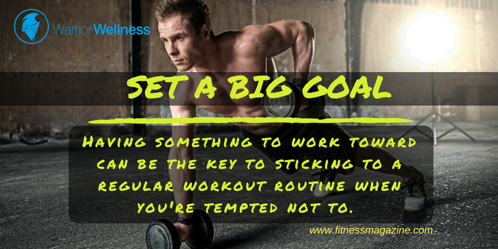 warriorwellAU's tweet photo. Having something to work toward can be the key to sticking to a regular workout routine when you're tempted not to.  #warriorwellness https://t.co/9HNz9cuKNl