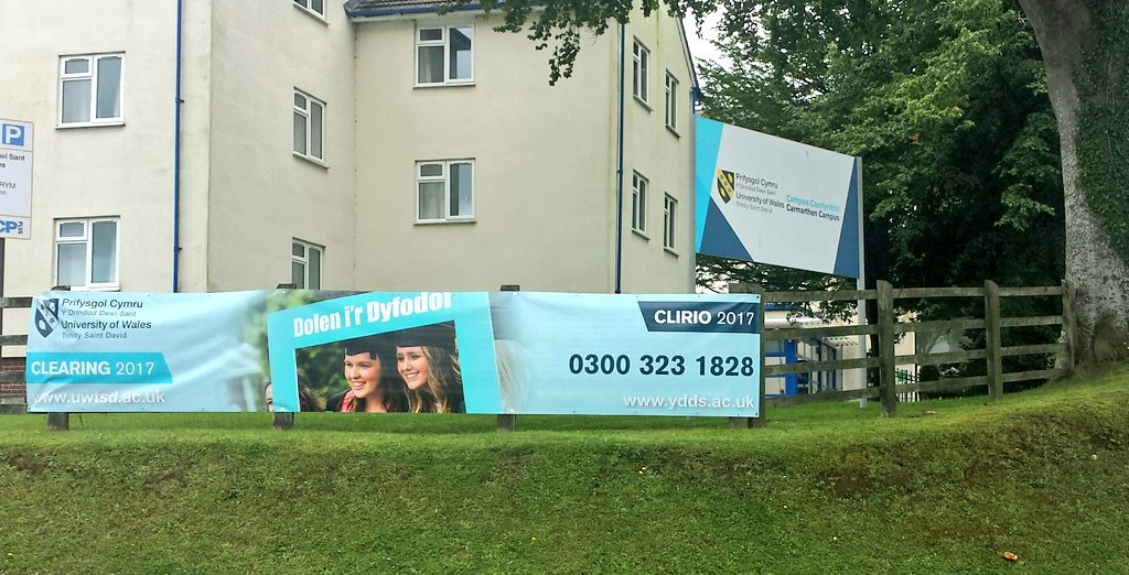 StudyUWTSD's tweet photo. Coming to @uwtsd through #Clearing2017?  Want to know more about #UWTSD #Carmarthen? Coming to  our Clearing #OpenDay on Saturday! #DyddieDa https://t.co/igb6q8VjNo