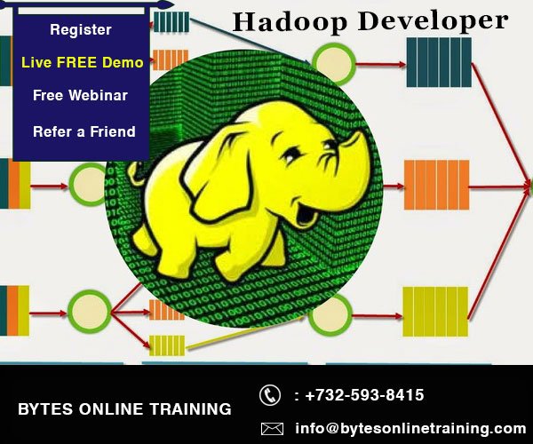 bytesonline's tweet image. #HadoopDevelopment #onlinetraining
Get #FREE Live Demo
Register:goo.gl/RnB9Xo
#BYTESONLINETRAINING