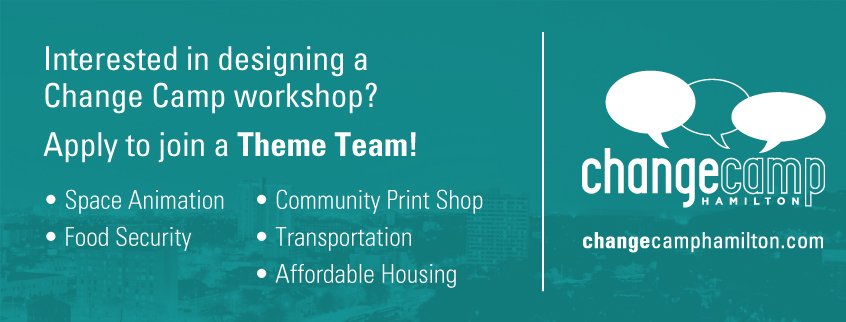 Change Camp is looking for students and residents to take leadership in their community. Find out more: bit.ly/2fNdfWu #HamOnt