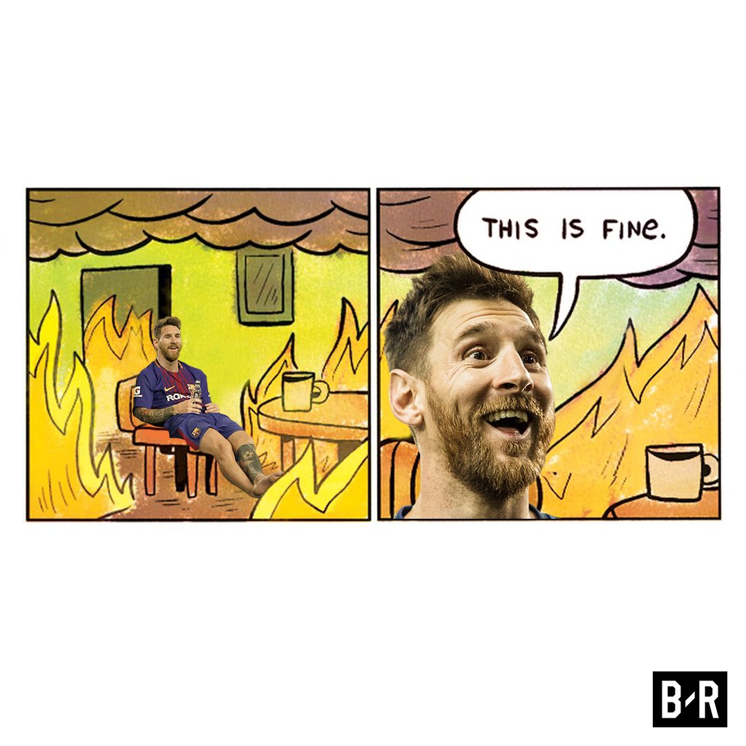 Bleacher Report (@BleacherReport) on Twitter photo 17/08/2017 08:26:08 —Sold Neymar —Dominated by Real Madrid —Luis Suarez out for a month Messi be like... (h/t @brfootball) —Sold Neymar —Dominated by Real Madrid —Luis Suarez out for a month Messi be like... (h/t @brfootball)