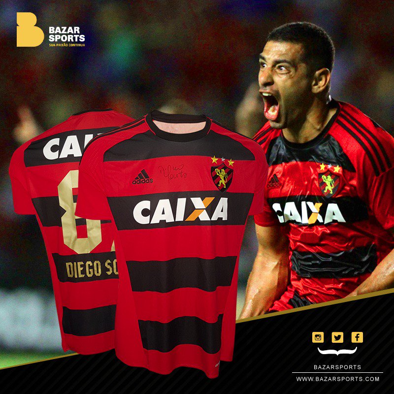 Leve pra casa uma camisa autografada pelo meia <a href="/DiegoSouzaDS87/">Diego Souza</a>, do <a href="/sportrecife/">Sport Club do Recife</a> e da seleção brasileira. Acesse  bazarsports.com