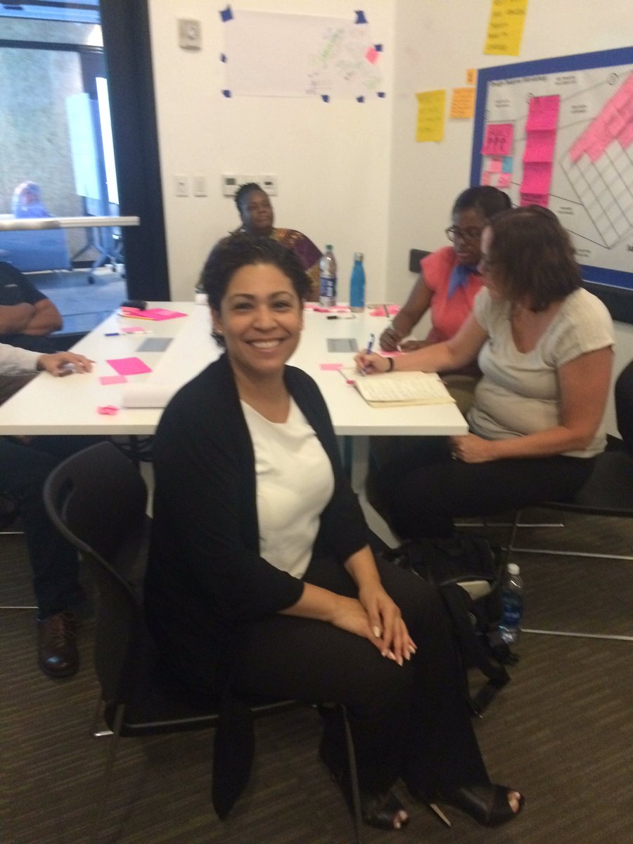 EvaNiaMitchell's tweet photo. BPS Deputy Supt. Karla Estrada leading &amp; inspiring through her presence @BostonSchools  @EducateBOS  #InnovateBPS #BPSAutodesk #Designswarms https://t.co/r6RNtZb28k