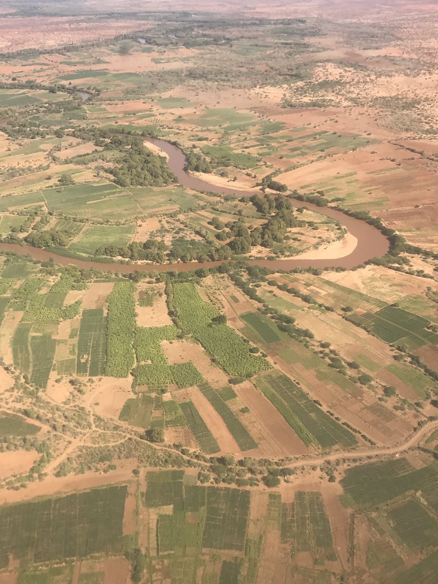 Asmali77's tweet image. Aerial view of River Daua in Mandera, Kenya. #TembeaKenya