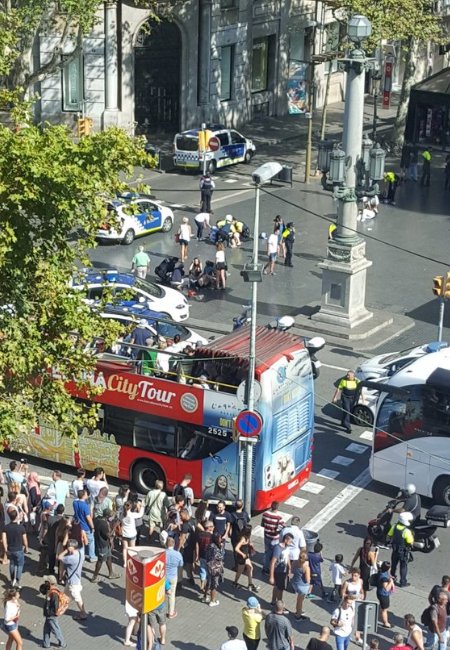 NBCNews's tweet photo. BREAKING: Barcelona police say they have arrested one man and are treating him as a terrorist attacker https://t.co/PJsczWqmKB