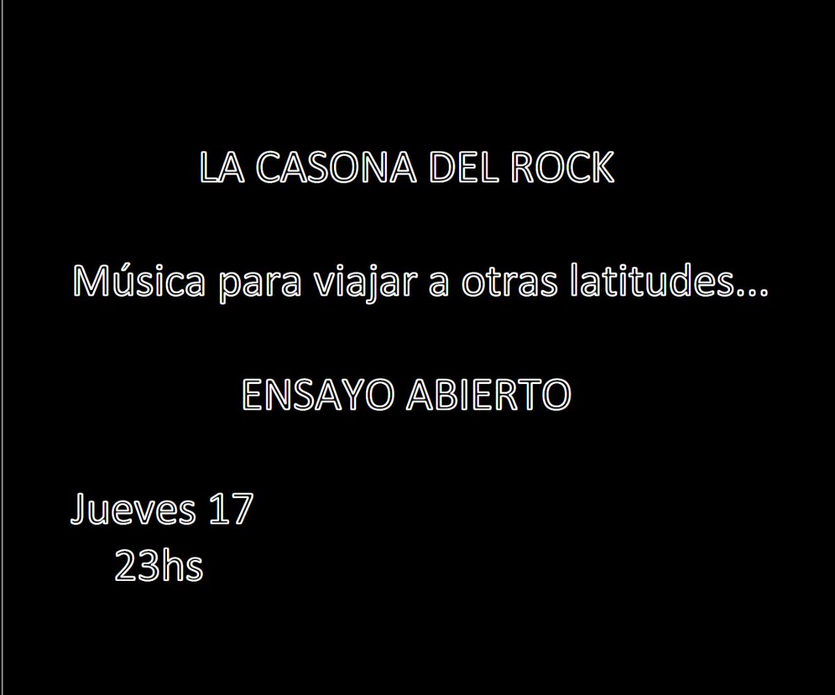 Esta noche vas a poder escuchar y vivir un ensayo abierto de los señores Diego Bozzalla, Santi Bogisich, Mariano Francescheli y Andres Hynes