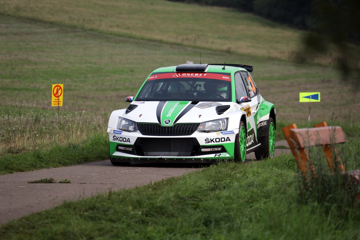 MotorsportSkoda's tweet photo. #ADACRallyeDeutschland incredible fast stage time of Jan Kopecký @skodafabiar5 @OfficialWRC in the 1st stage https://t.co/k7LC0HUGMT