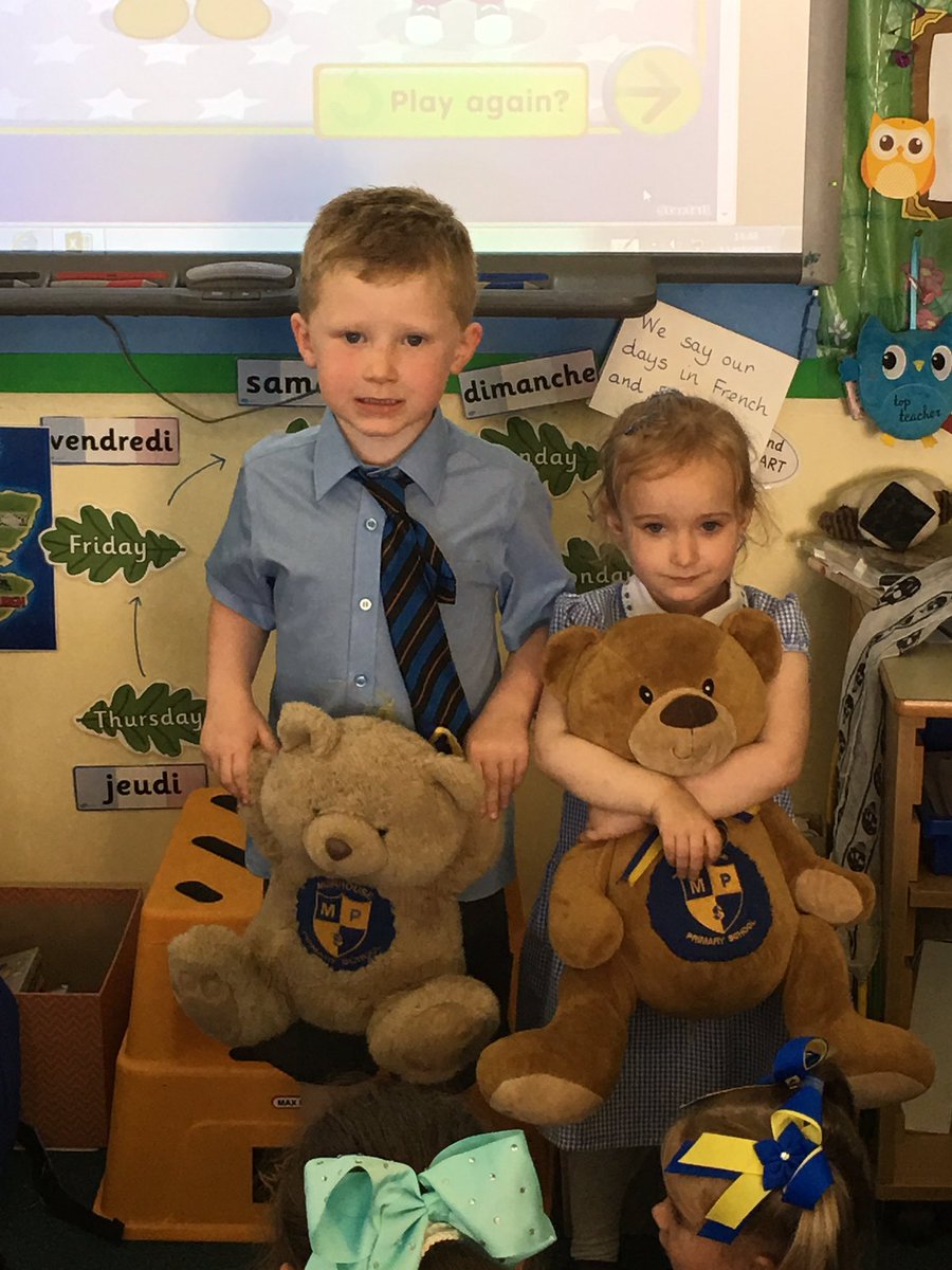 MuirhousePS's tweet photo. #backpackbear is excited to go home with two new P1's today! Let the adventures begin... https://t.co/0NtbIKKnYL